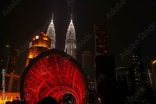 Canvas Print Saloma bridge during night