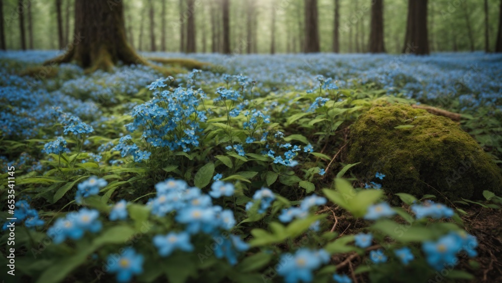 Fototapeta premium spring forest in the spring
