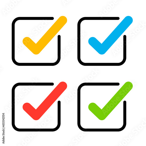 Vector Check Marks Inside Boxes