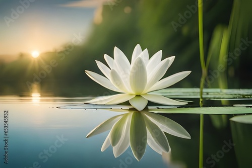 water lily flower generated Ai
