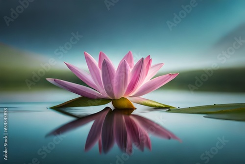 pink water lily generated Ai © Huzaifa