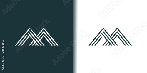 Letter M logo design element vector with modern concept