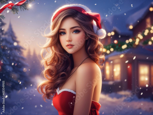 charitmas beautiful girls background photo