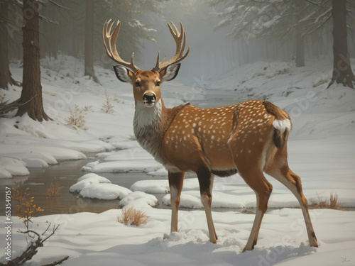 charitmas deer background photo