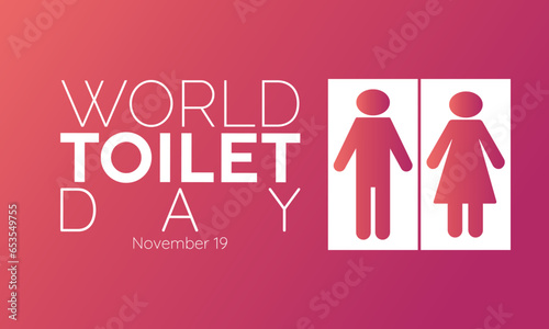 World Toilet Day Vector Banner Illustrating Hygiene, Sanitation and Accessible Facilities. Vector template for background, banner, card, poster design.