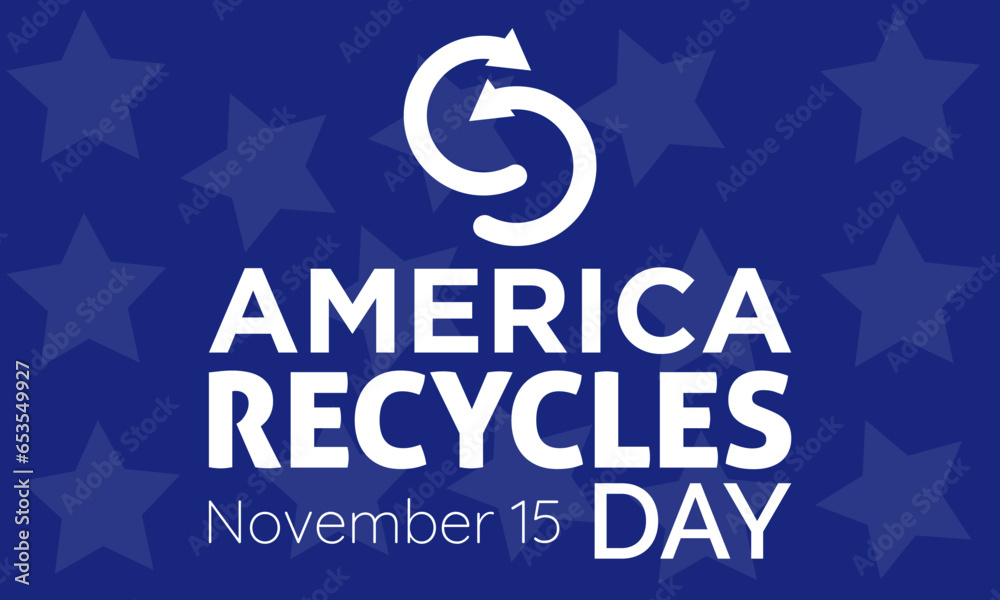 America Recycles Day Concept with EcoFriendly Recycling Symbol