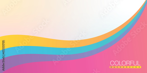 Colorful waves abstract background design photo