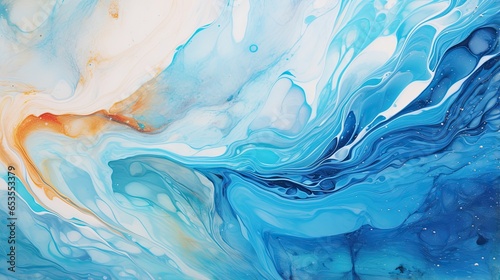 Abstract Fluid Art with Flowing Acrylics