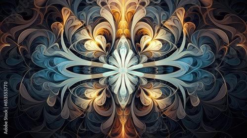 Abstract Fractal Art with Intricate Symmetry