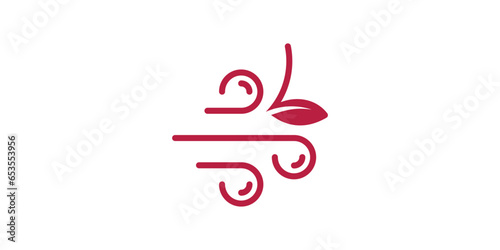 logo design combination of grapes and wind made with abstract and minimalist lines