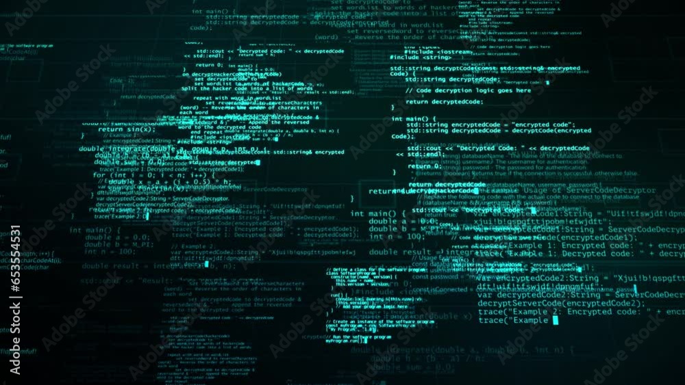 Scrolling Hacker Programming Code - Loop Tech Background Wallpaper