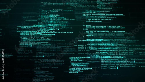 Scrolling Hacker Programming Code - Loop Tech Background Wallpaper