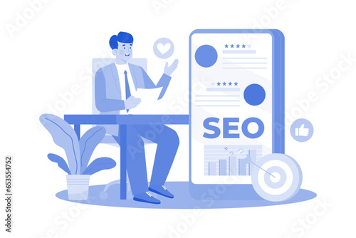 Reputation manager managing online reviews for SEO.