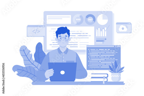 IT manager managing team technology systems.