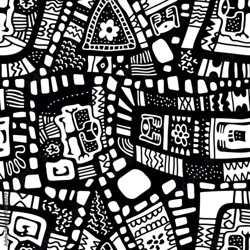 seamless pattern with african motifs	