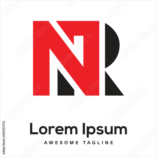 NR Letter Logo Design Free Icon