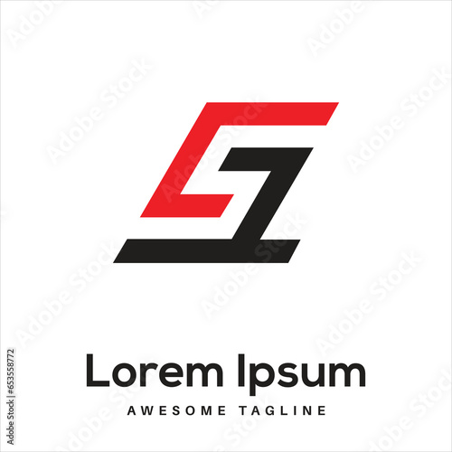 CS1 Letter Logo Design Free Icon