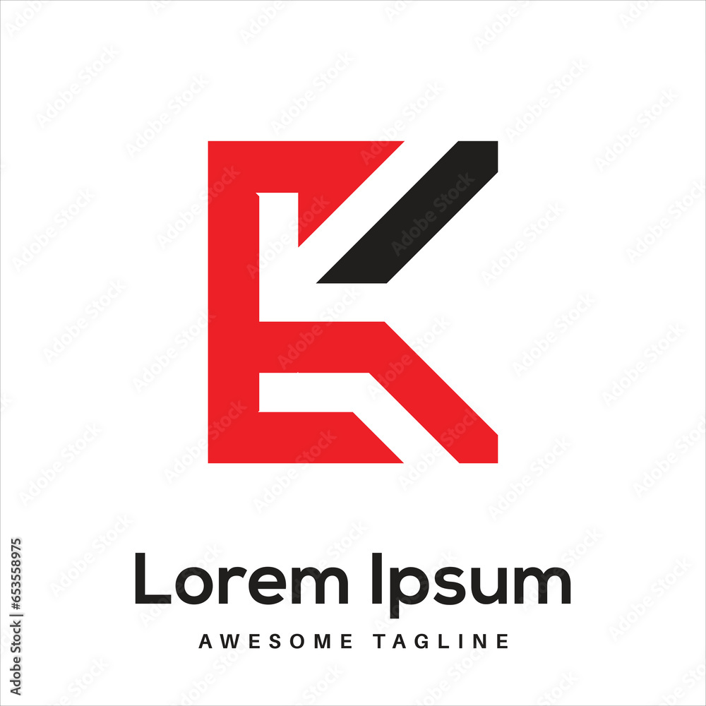 EK Letter Logo Design Free Icon EK Letter Logo Design Free Icon