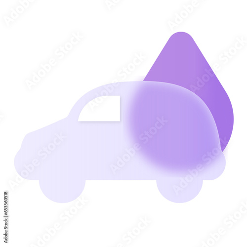 Car Petrol Glassmorphism UI Icon Sign and Symbol Design Illustrator Png Svg	
