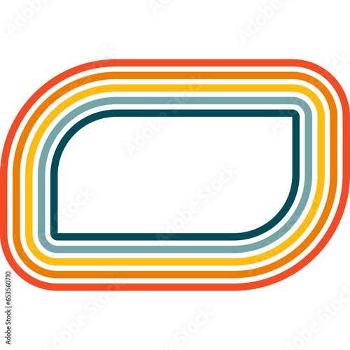 Geometric Retro Rainbow