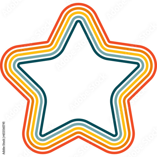 Geometric Retro Rainbow