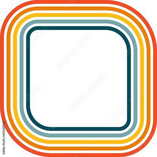 Geometric Retro Rainbow