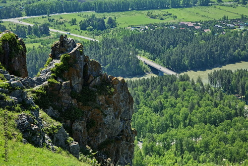 Devil's Finger rock near the village of Manzherok.