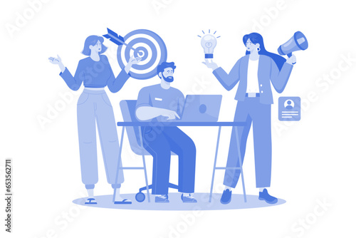 Executive team setting long-term goals for the company.