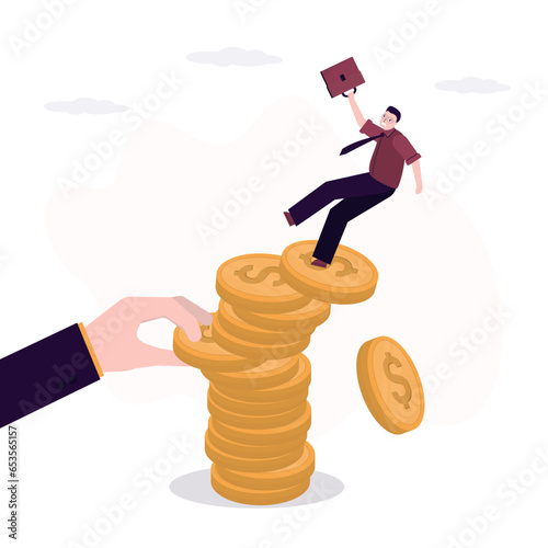 Bad money management. Investment risk from rug pull crash, pull money or liquidity back, market volatility, unstable.
