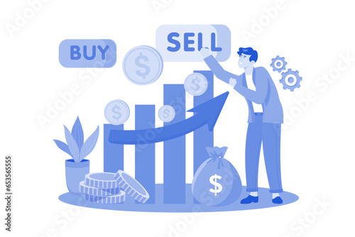 The stock market facilitates buying and selling shares