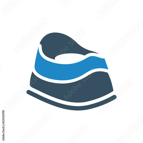 baby potty icon vector illustration