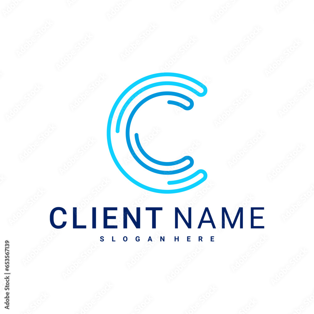 Modern and Minimal letter C logo. Simple initial C monogram logo design vector template. Modern and Minimal letter C logo. Simple initial C monogram logo design vector template.