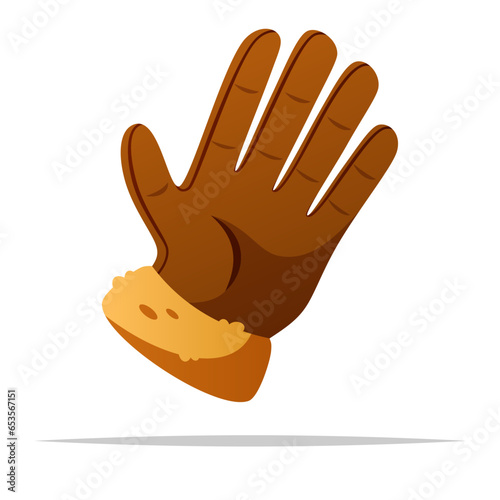 Warm glove vector isolated illustration
