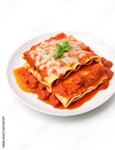 Free illustration design of mouthwatering lasagna with vegetables AI generated Image.