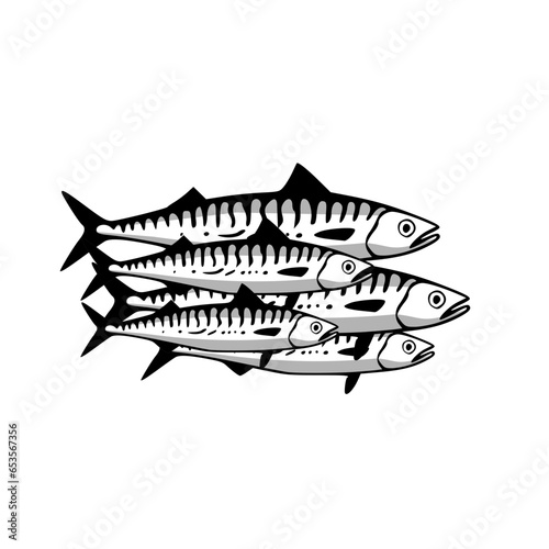 svg mackarels  vector white isolated