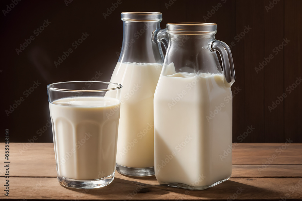 Image of multiple tables with dairy products in cups. Image of multiple tables with dairy products in cups.