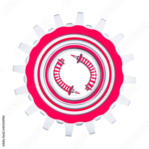 3D Cycle Gear Icon for Biking Enthusiasts