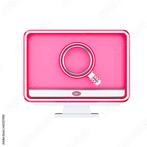  Futuristic 3D Monitor Icon