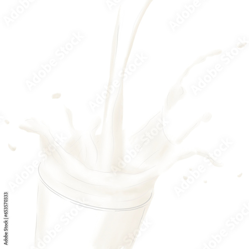 pouring milk into a glass