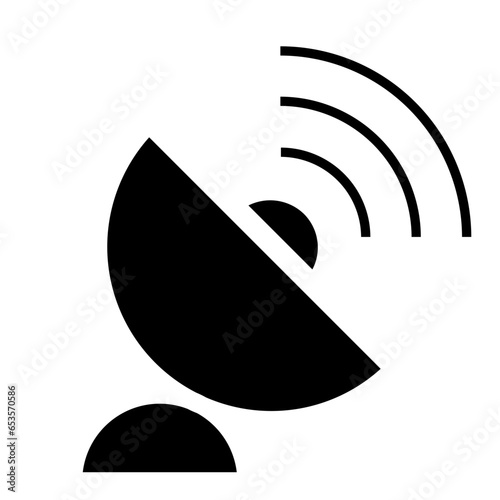  satelit illustration of a black and white icon
