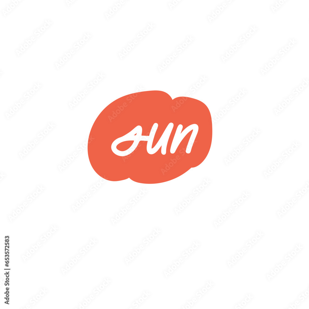 Cute Month and Day lettering Pastel color Sticker Cute Month and Day lettering Pastel color Sticker
