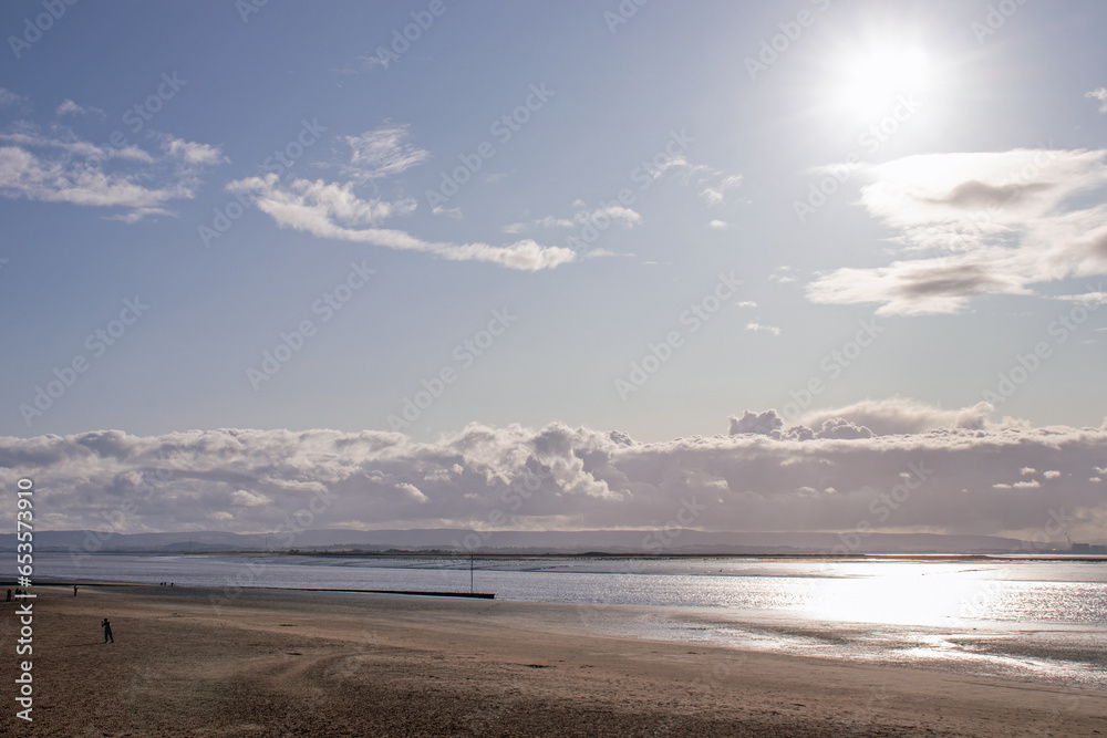 Coastline along Burnham-on-Sea, UK. Coastline along Burnham-on-Sea, UK.
