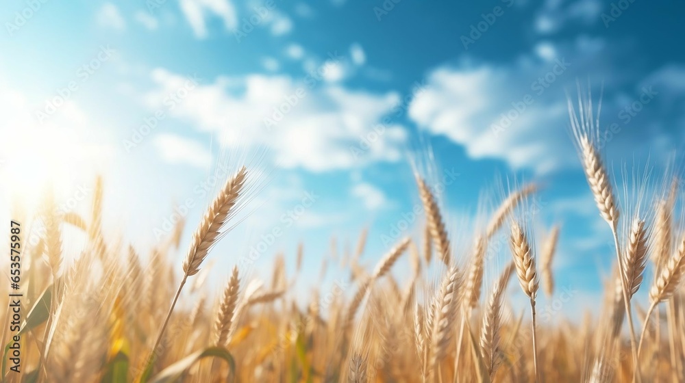 Summer field with golden wheat blur sky
Summer field with golden wheat blur sky