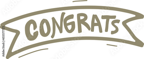 Hand drawn lettering Congrats