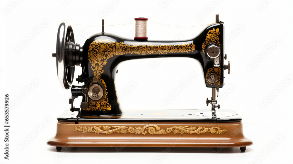 Old vintage sewing machine