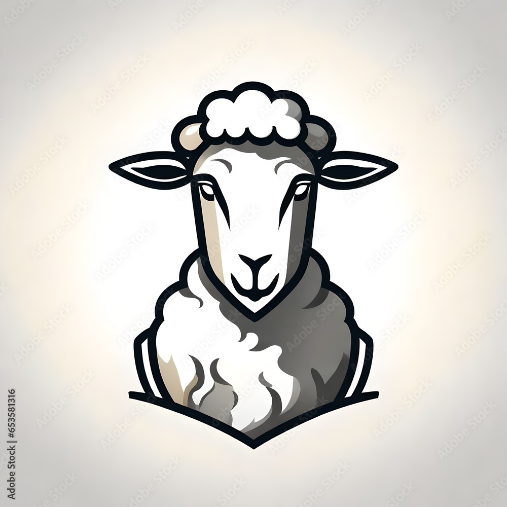 A logo for a business or sports team featuring a stylized sheep that is suitable for a t-shirt graphic.