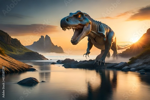 tyrannosaurus dinosaurs 3d render © saim