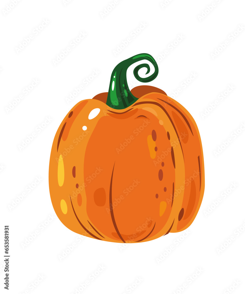 Orange autumn pumpkin on white background with . Great element for your Halloween design. Orange autumn pumpkin on white background with . Great element for your Halloween design.