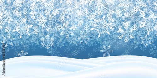 クリスマス　雪　風景　冬　背景