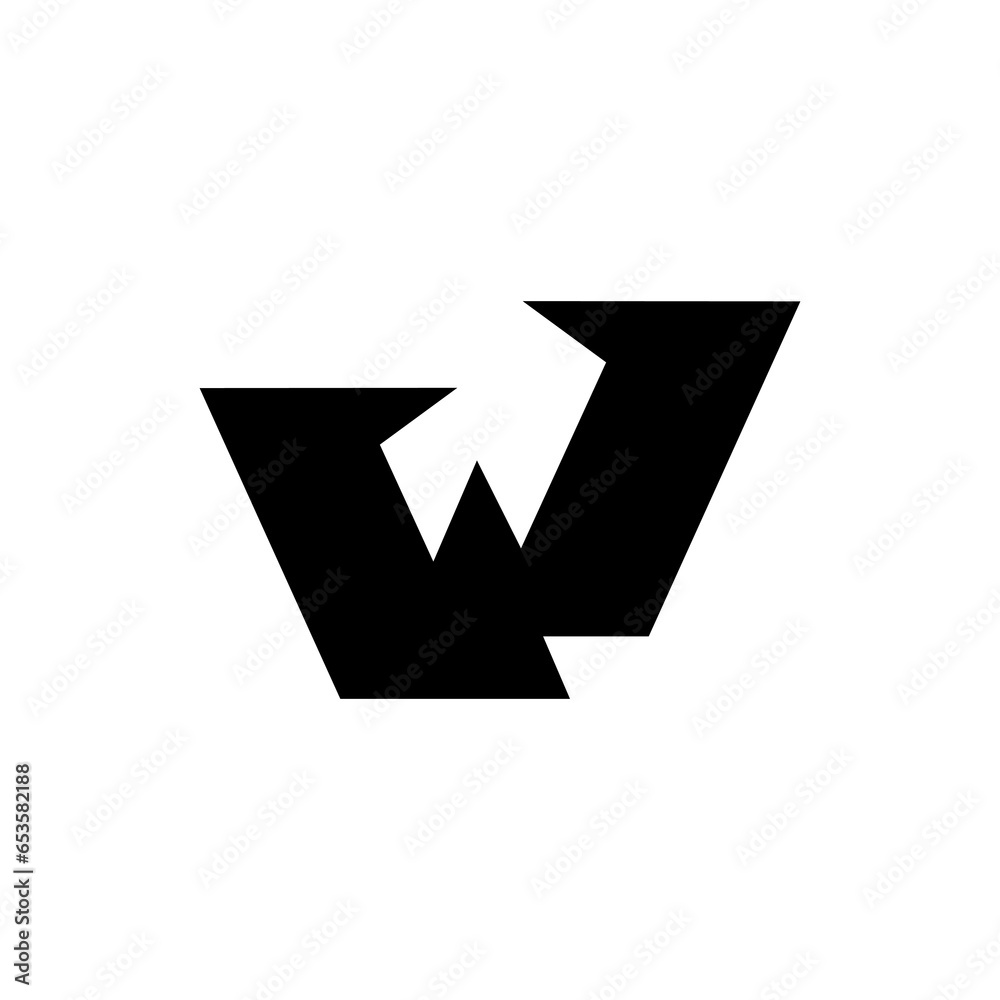 Letter W icon logo vector template. Letter W icon logo vector template.